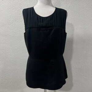 CABI Black Snake Print Sleeveless Bustier Blouse Top~Size 8